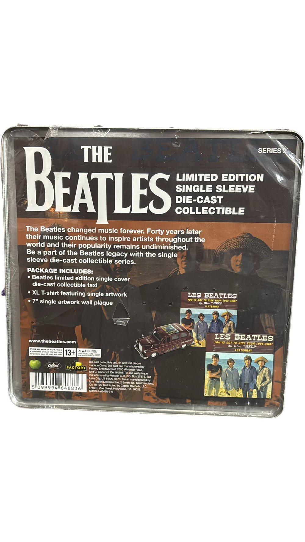 The Beatles Limited Edition Die-Cast Collectible Taxi T-Shirt Set - Think Vintage ltd