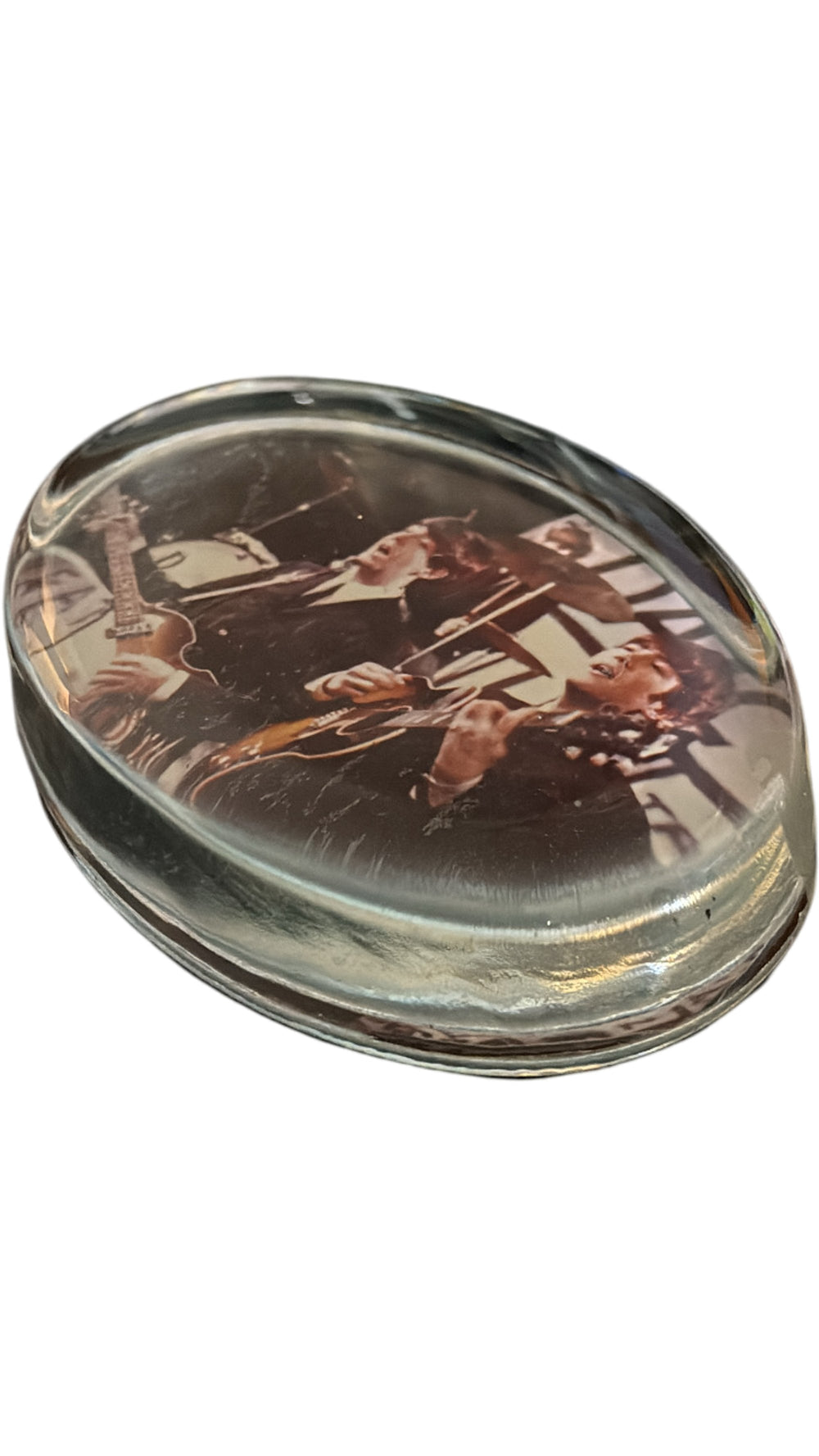 The Beatles Vintage Glass Paperweight Concert Memorabilia - Think Vintage Online Ltd