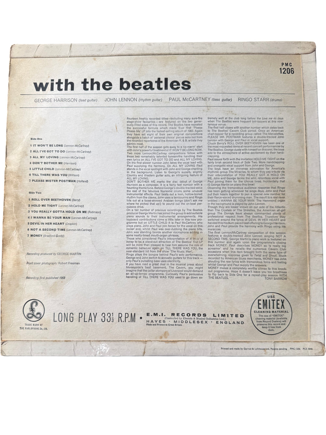 The Beatles 'With The Beatles' Vinyl Album - Think Vintage