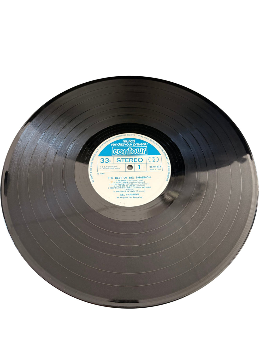 The Best Of Del Shannon Vinyl Album - Fair - Think Vintage ltd