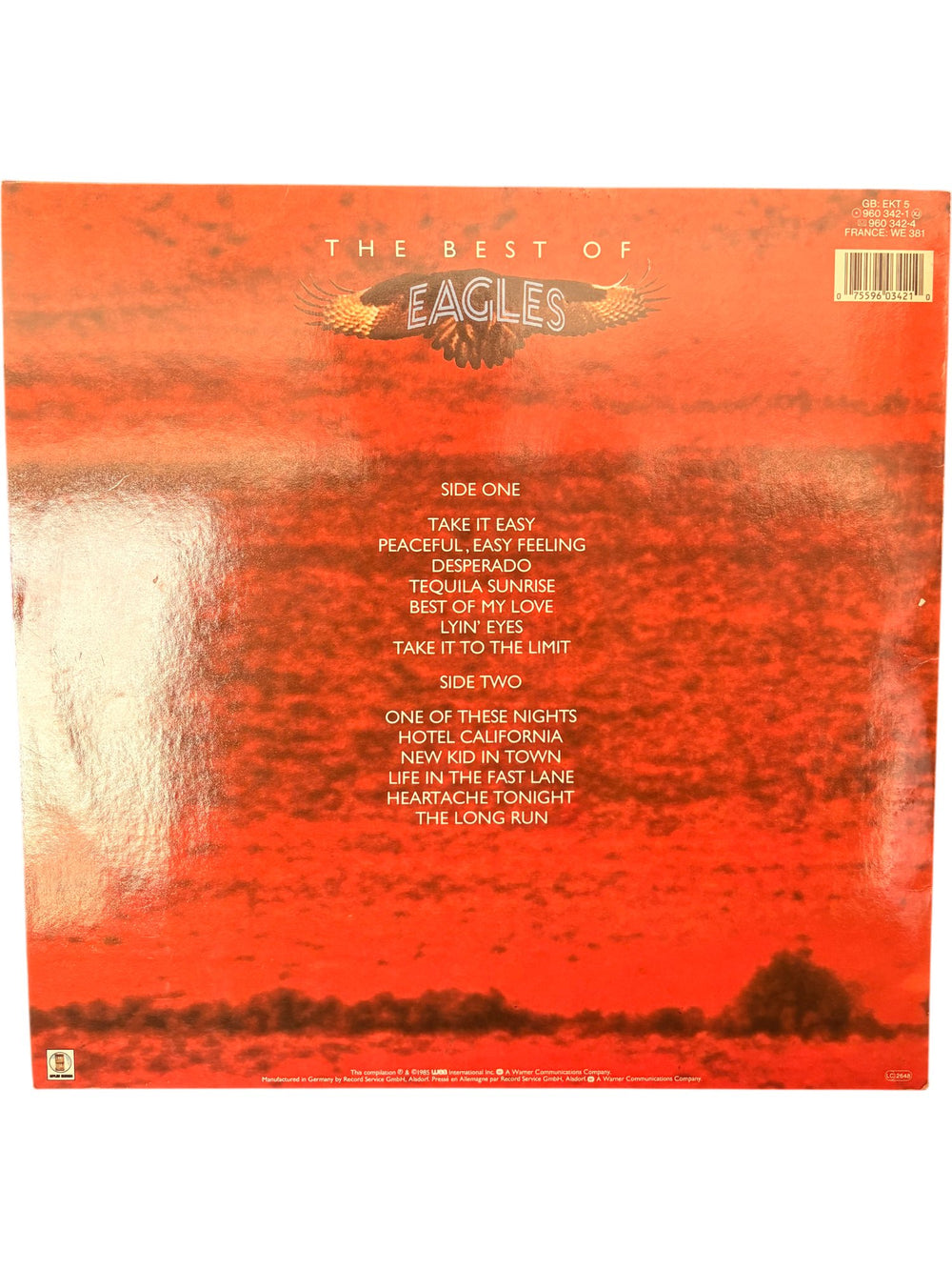 The Best Of Eagles Vinyl Record - Good - Think Vintage ltd
