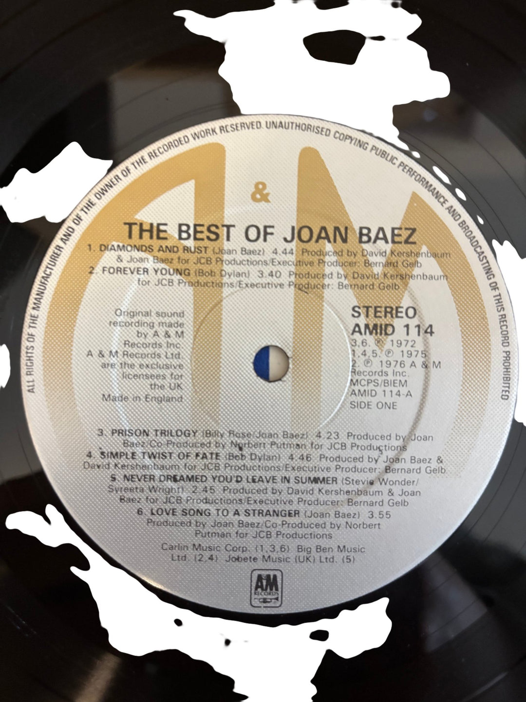 The Best Of Joan Baez Vinyl Record - Good - Think Vintage ltd