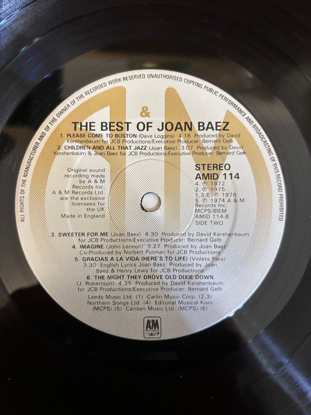 The Best Of Joan Baez Vinyl Record - Good - Think Vintage ltd