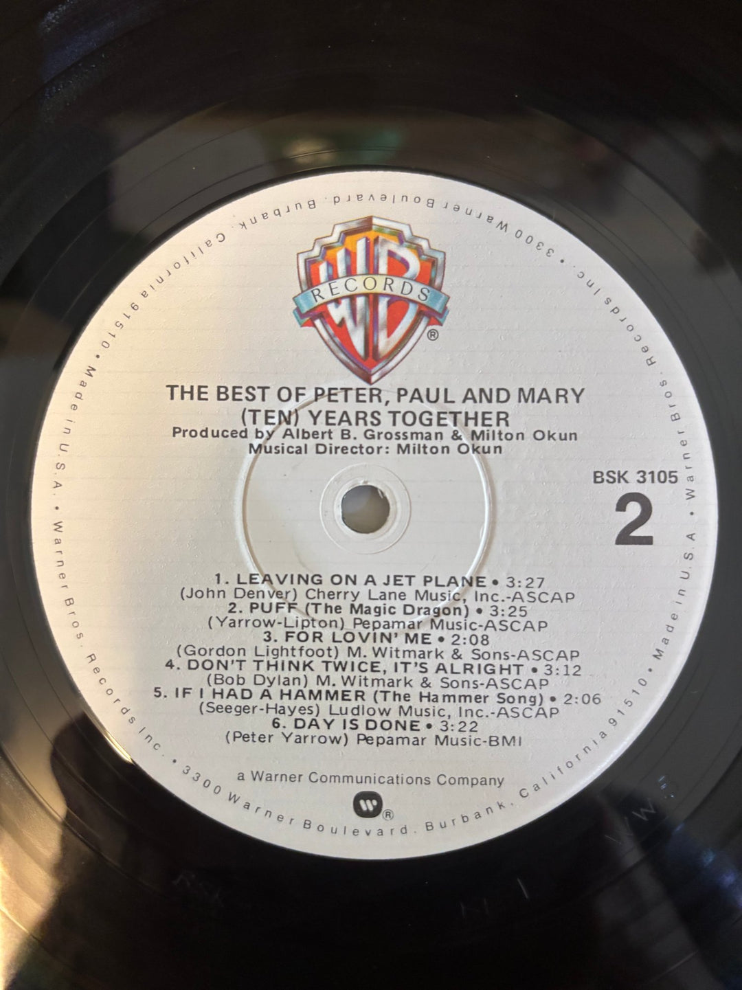 The Best Of Peter Paul And Mary Vinyl - Good - Think Vintage ltd