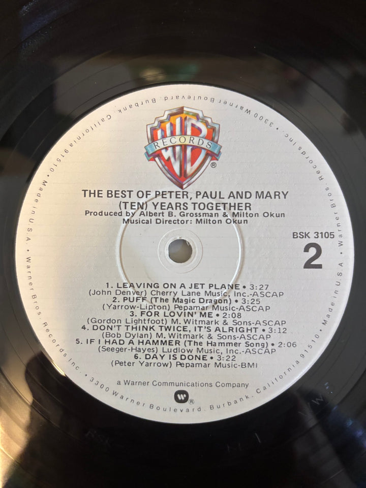 The Best Of Peter Paul And Mary Vinyl - Good - Think Vintage ltd