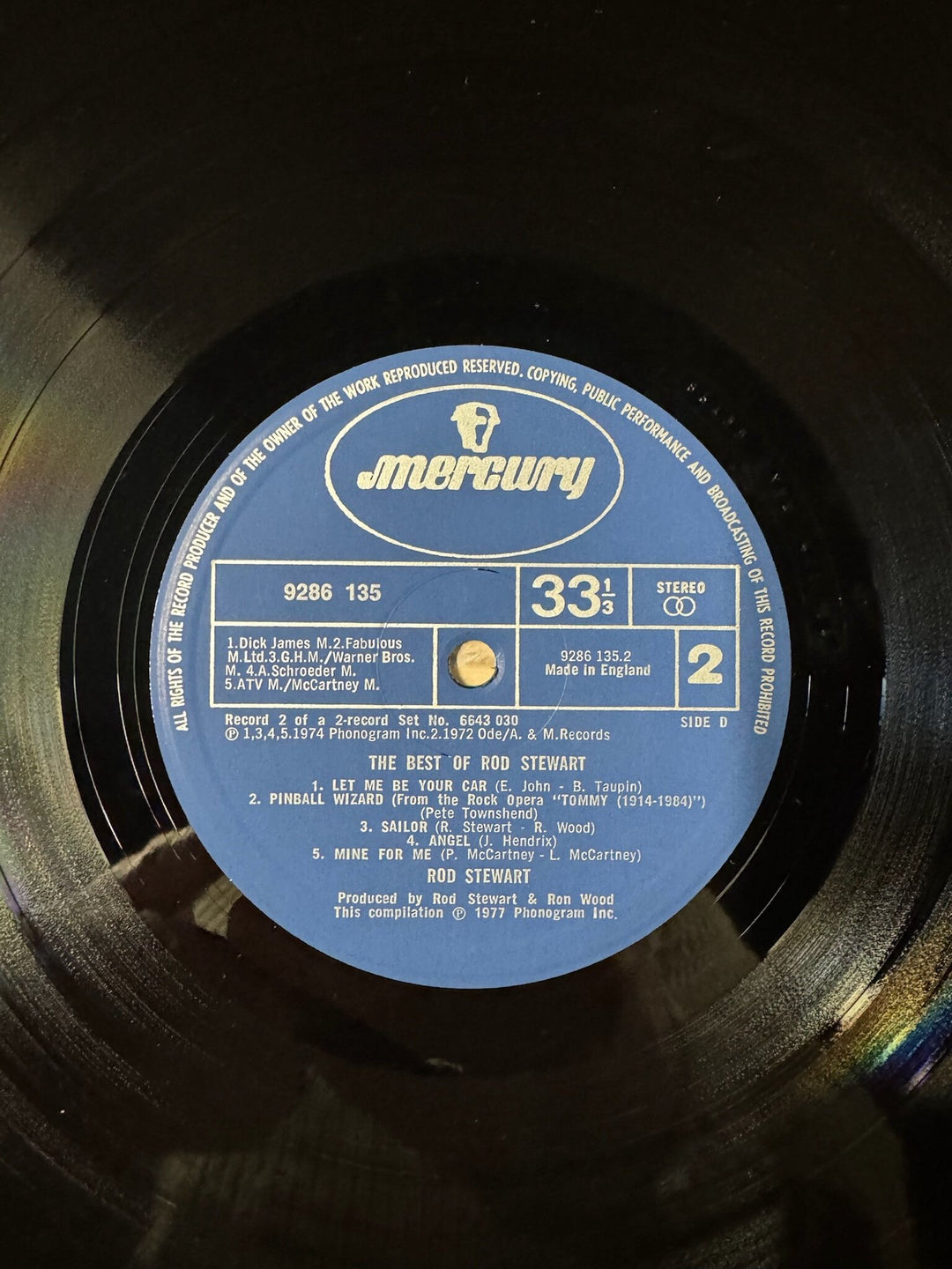 The Best Of Rod Stewart Vinyl Record - Very Good+