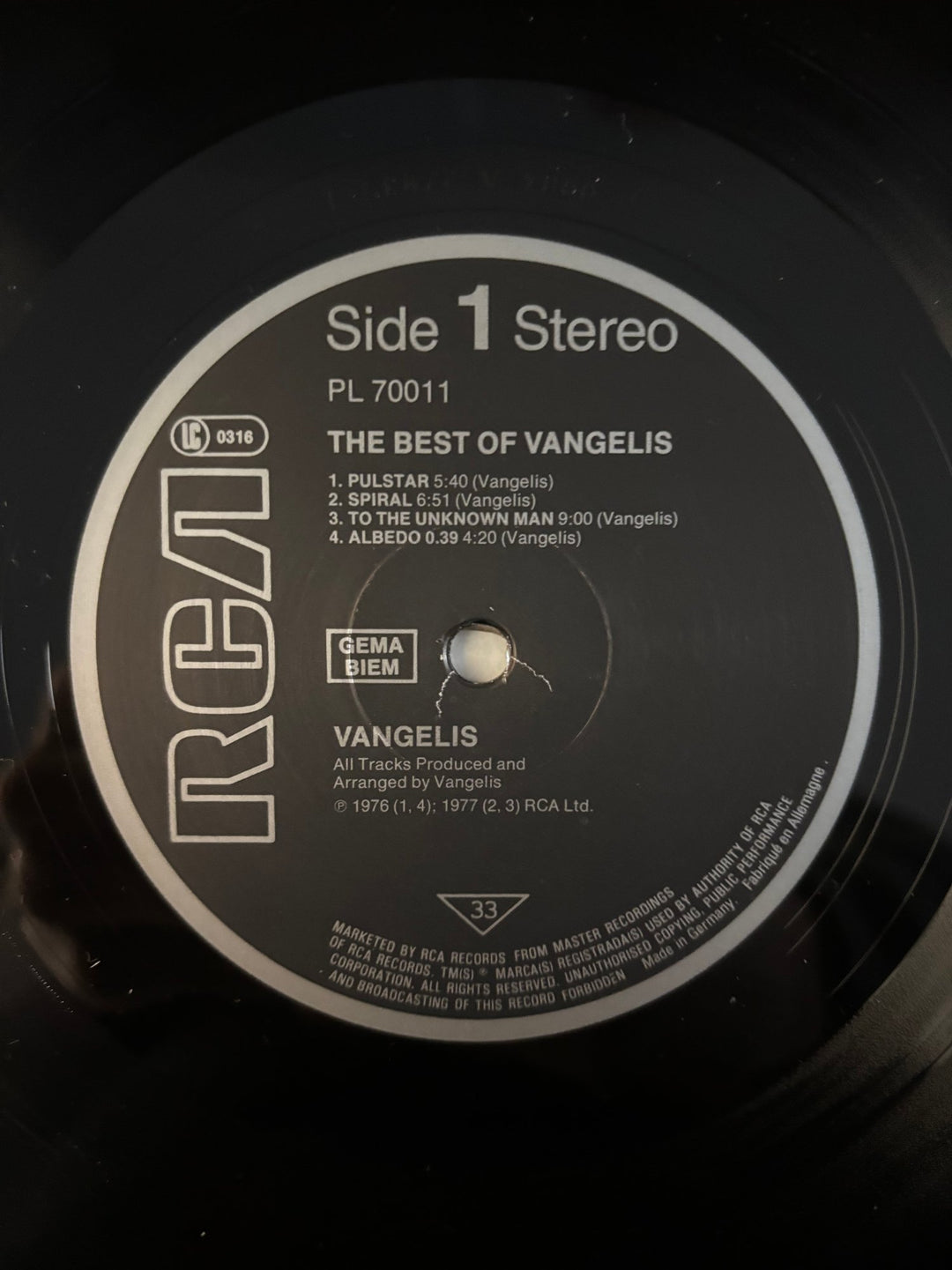 The Best Of Vangelis Vinyl - NM/Mint - Think Vintage ltd