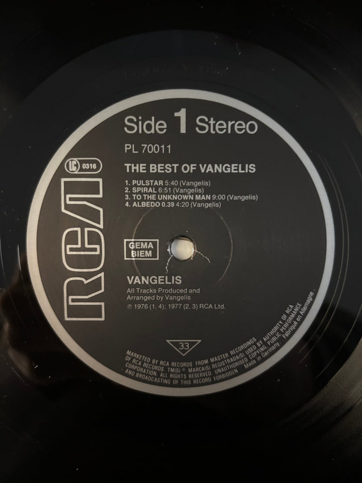 The Best Of Vangelis Vinyl - NM/Mint - Think Vintage ltd