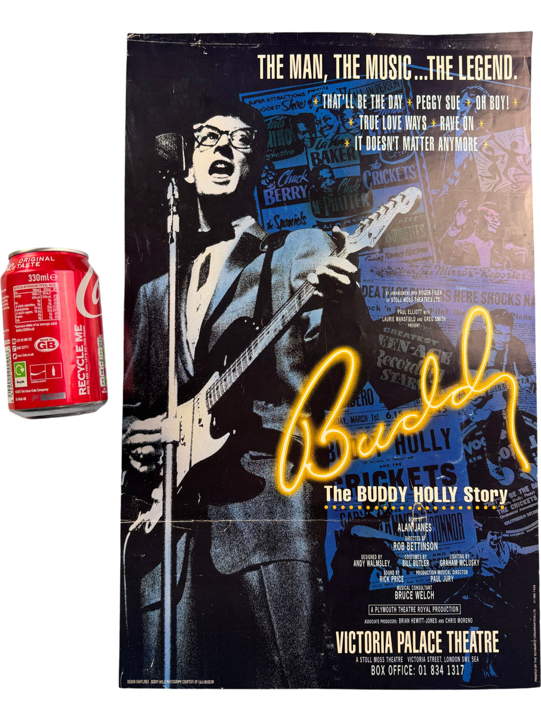 The Buddy Holly Story Art Poster Victoria Palace Theatre - Think Vintage ltd
