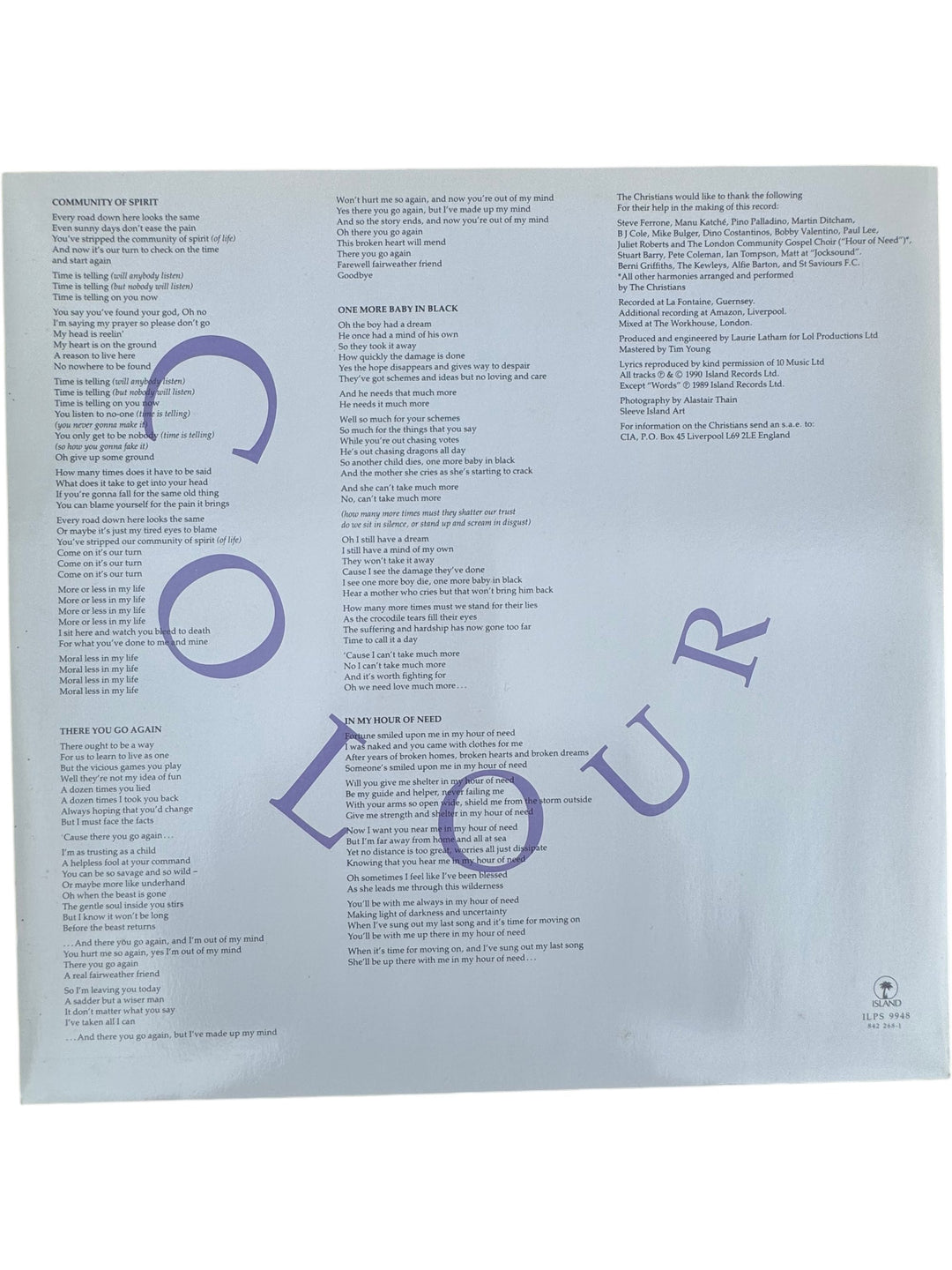 The Christians Colour Vinyl Record - Think Vintage Online Ltd