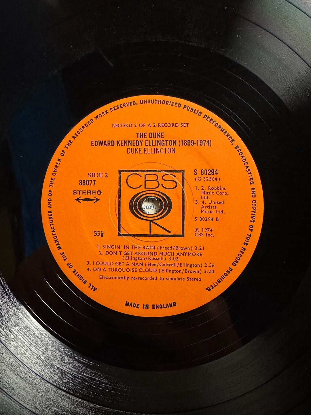 The Duke Edward Kennedy Ellington Vinyl Record - Very Good+