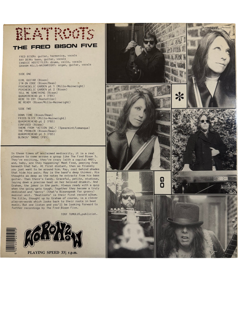 The Fred Bison Five Beatroots Vinyl - Think Vintage Online Ltd