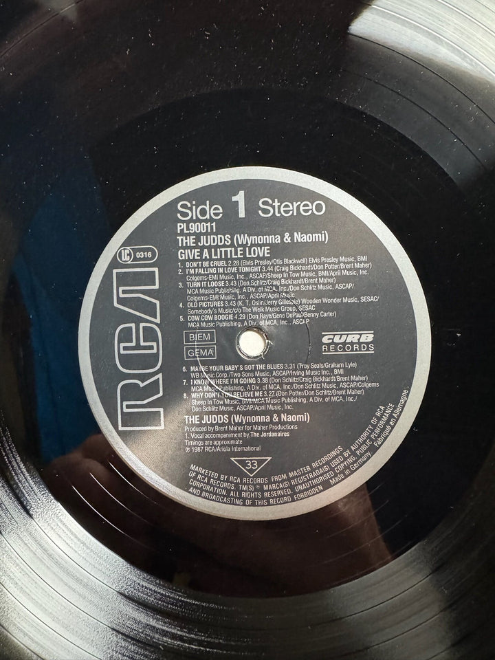 The Judds Give A Little Love Vinyl Album - Very Good+