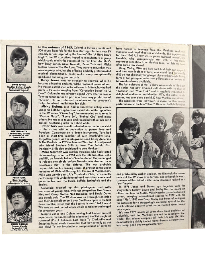 The Monkees Greatest Hits Vinyl Record - Think Vintage