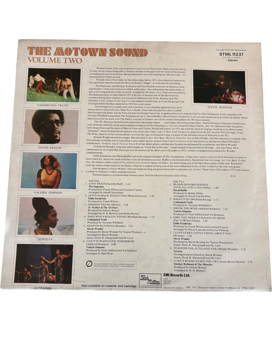 The Motown Sound Volume Two Vinyl - Very Good - Think Vintage ltd