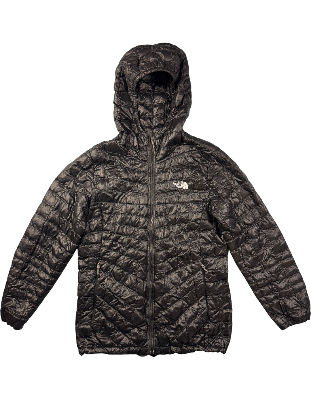 The North Face Black Hooded Puffer Jacket - S - Think Vintage ltd