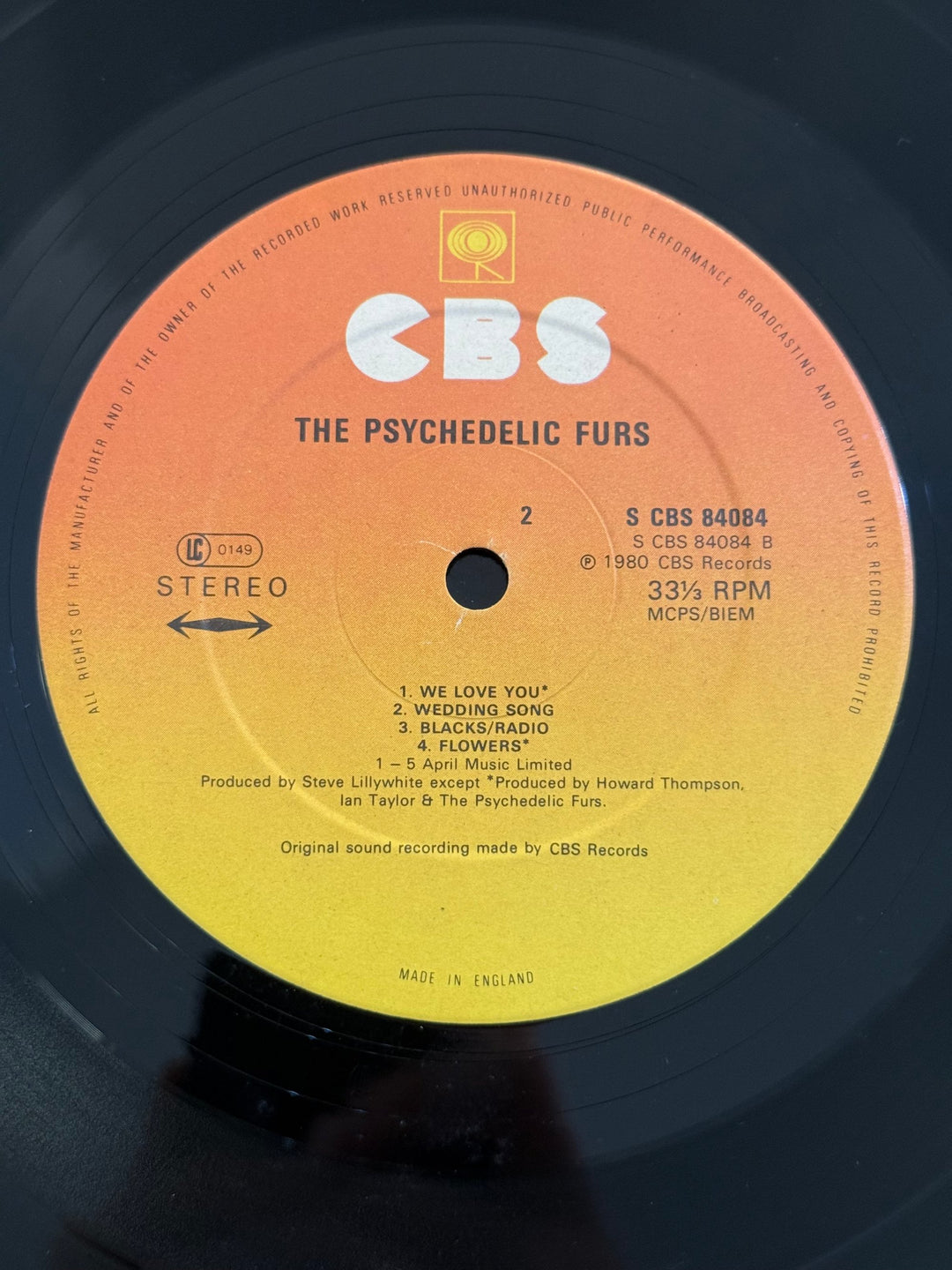 The Psychedelic Furs Self-Titled Vinyl Album