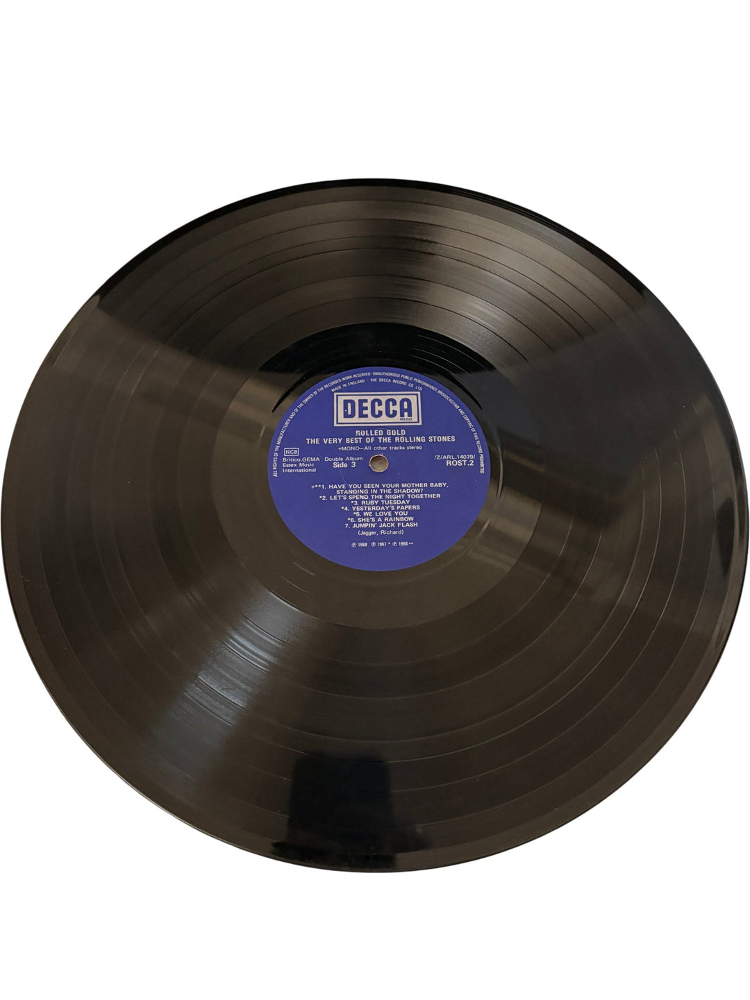 The Rolling Stones Rolled Gold Vinyl Album - Fair - Think Vintage ltd