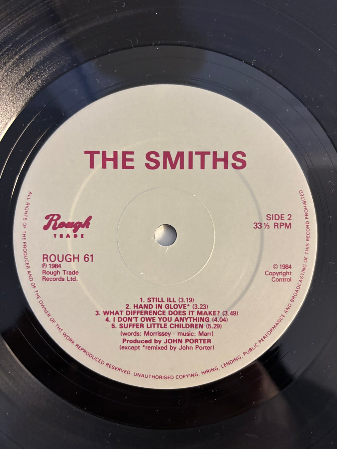The Smiths Debut Album Vinyl LP - NM/Mint - Think Vintage ltd