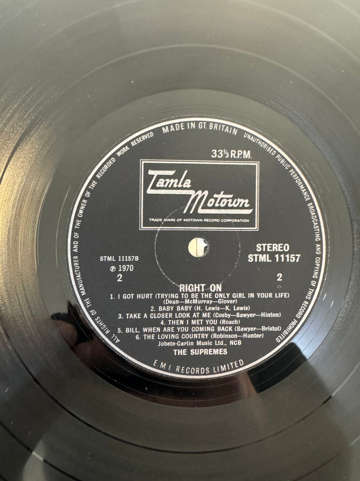 The Supremes Right On LP - Think Vintage ltd