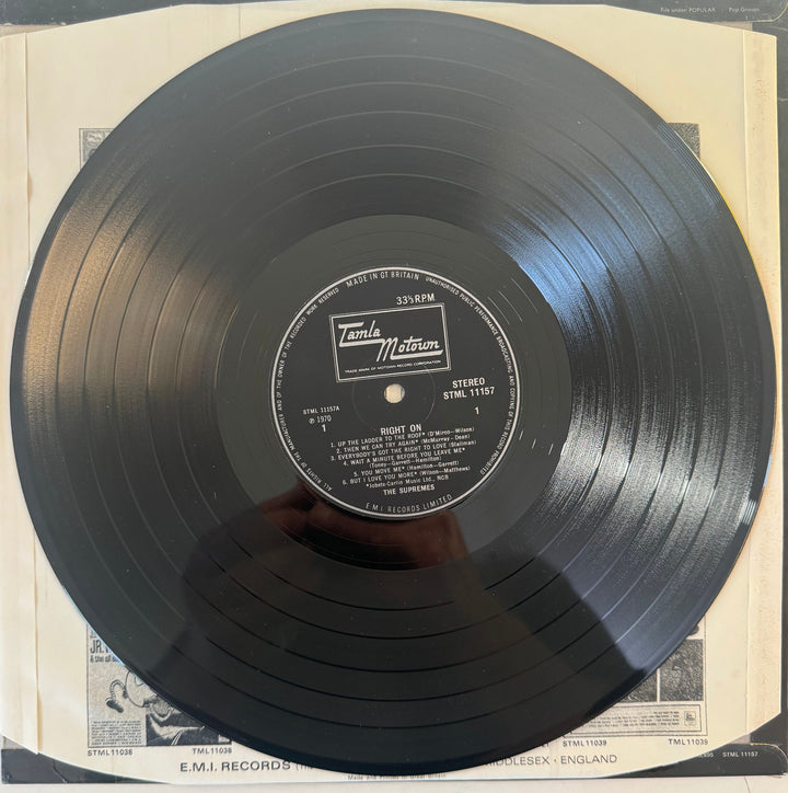 The Supremes Right On LP - Think Vintage ltd