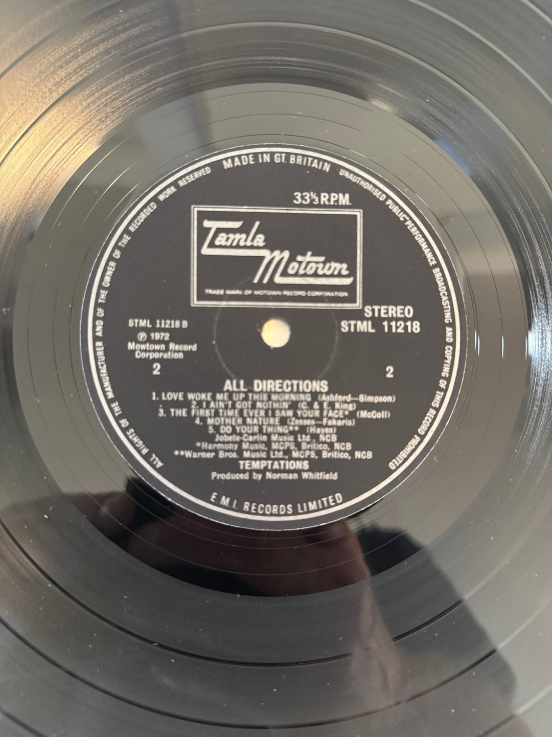 The Temptations All Directions Album - Think Vintage ltd