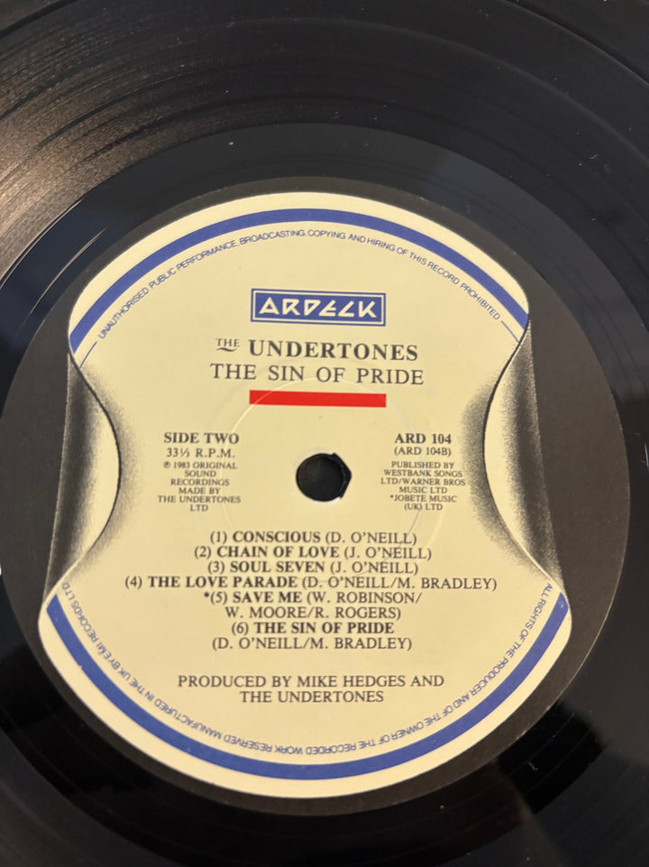 The Undertones The Sin Of Pride Vinyl - NM/Mint - Think Vintage ltd