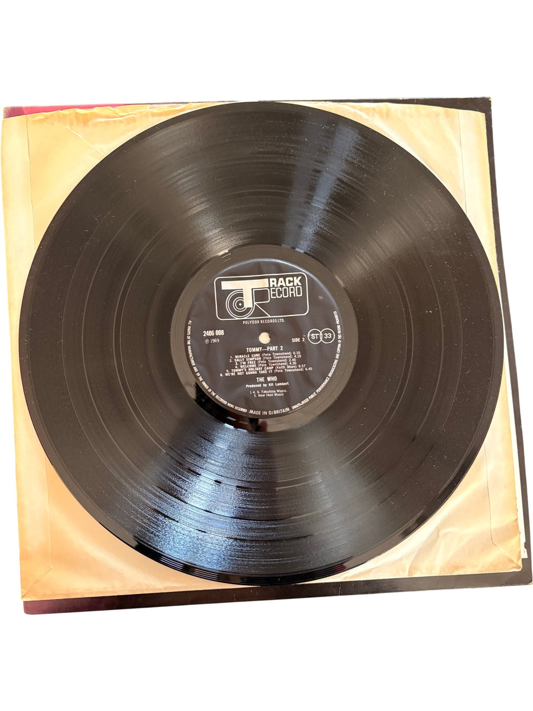 The Who Tommy Part Two Vinyl Record - Good - Think Vintage ltd