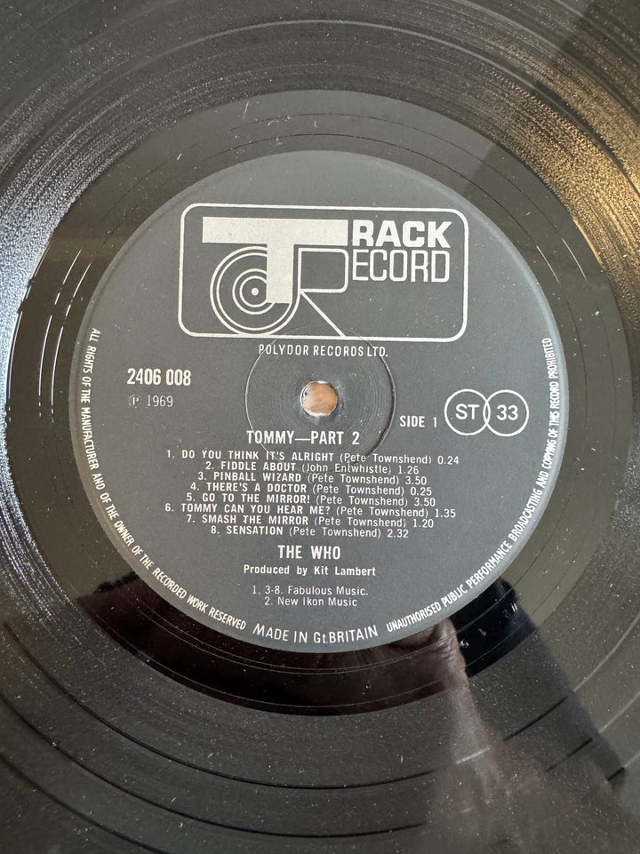 The Who Tommy Part Two Vinyl Record - Good - Think Vintage ltd