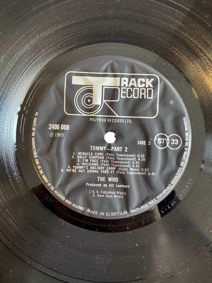 The Who Tommy Part Two Vinyl Record - Good - Think Vintage ltd