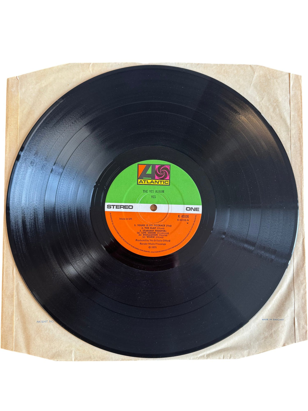 The Yes Album Vinyl LP - Fair - Think Vintage ltd