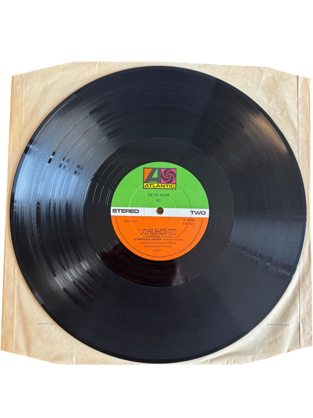 The Yes Album Vinyl LP - Fair - Think Vintage ltd