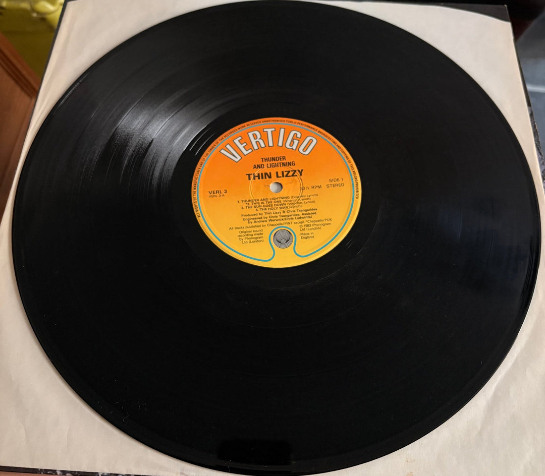 Thin Lizzy Thunder and Lightning Vinyl - Good - Think Vintage ltd