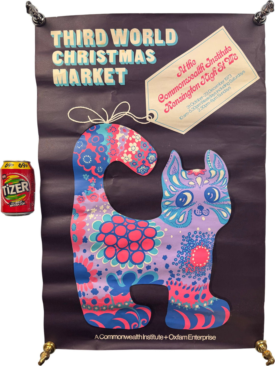 Third World Christmas Market Poster Belinda Lyon Design - Think Vintage Online Ltd