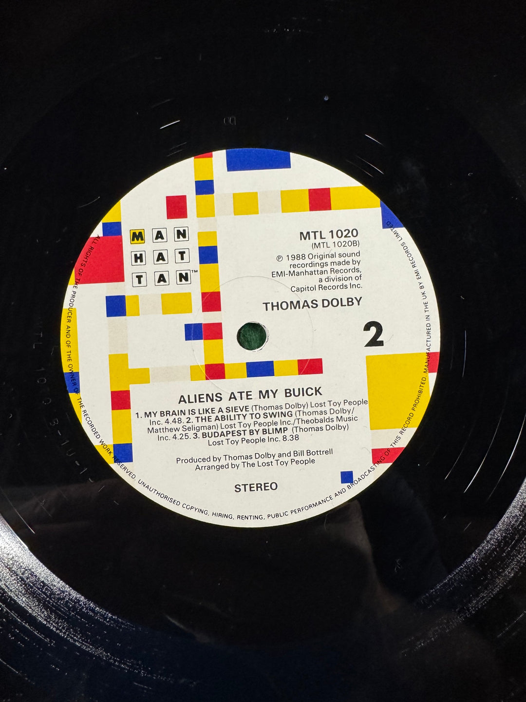 Thomas Dolby Aliens Ate My Buick Vinyl - Think Vintage