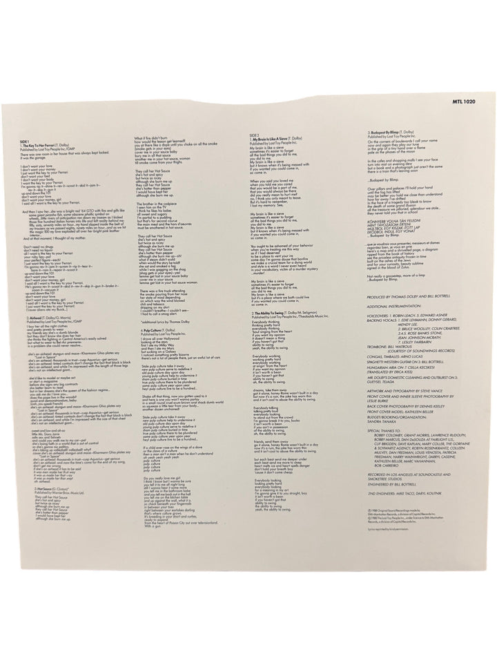 Thomas Dolby Aliens Ate My Buick Vinyl - Think Vintage ltd