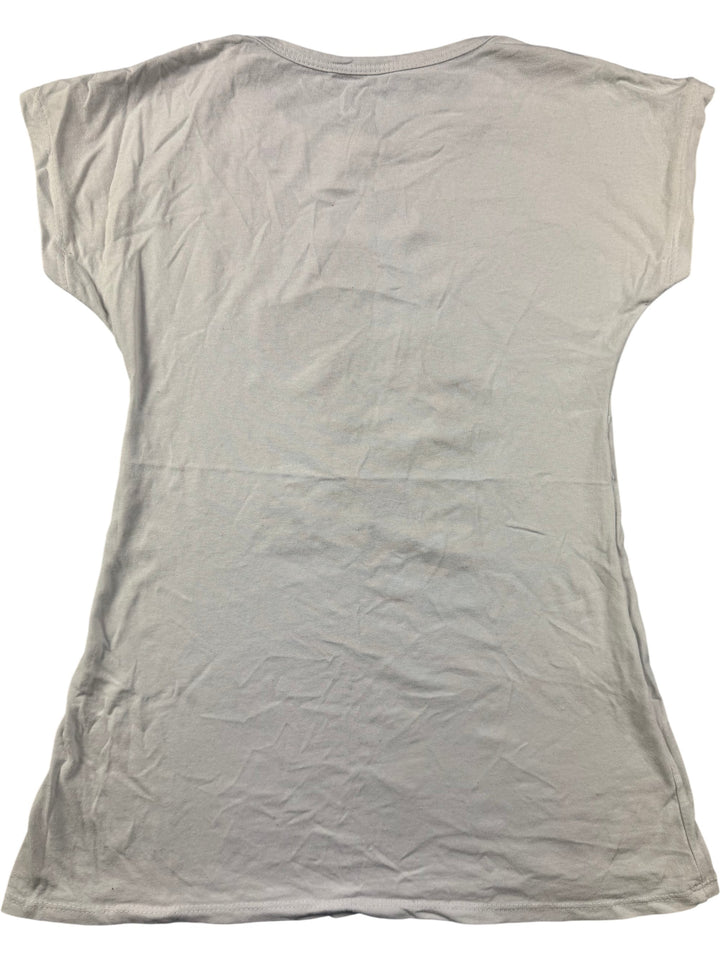 TikTok Logo White T-Shirt - S - Think Vintage ltd