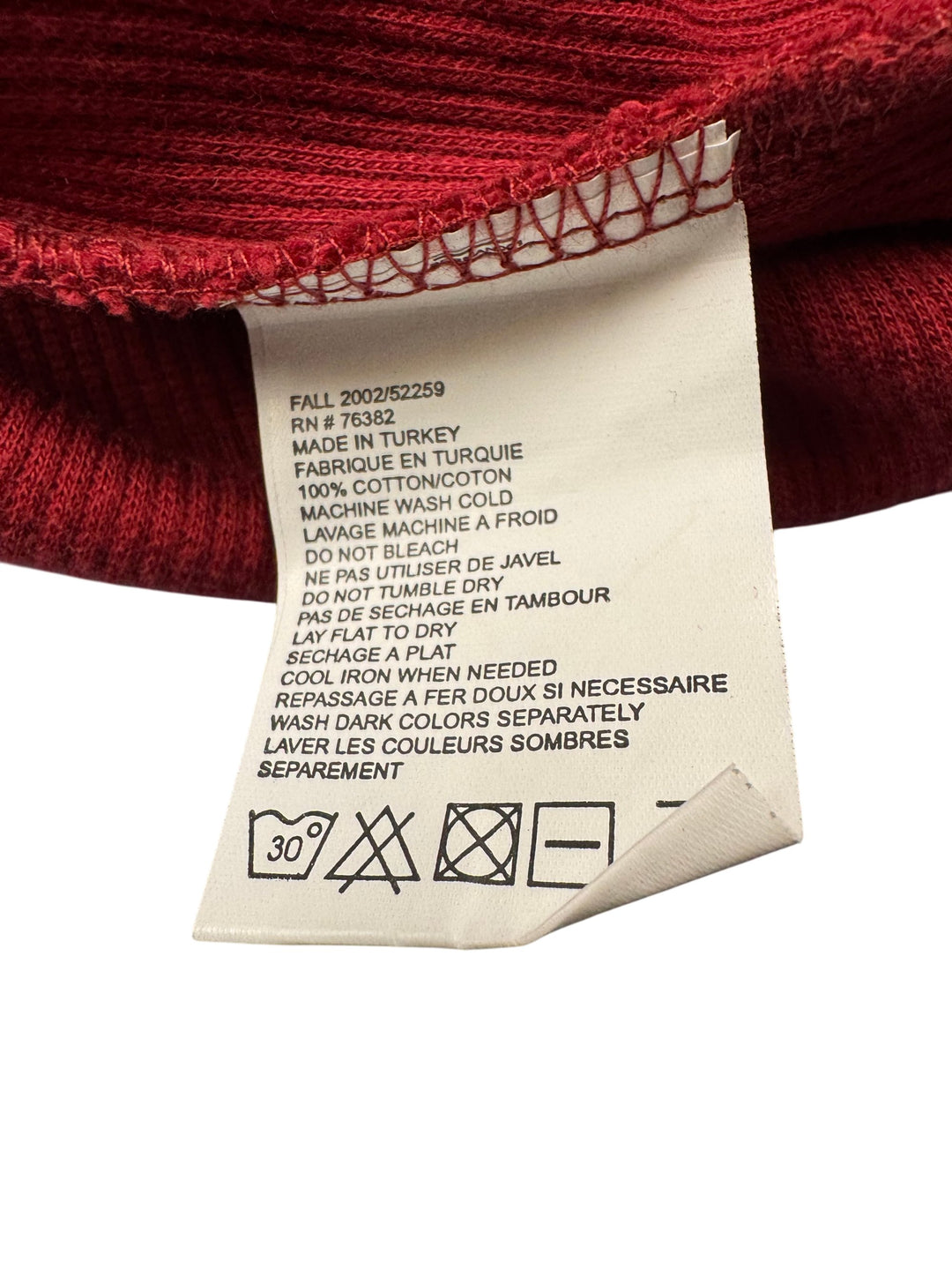 Timberland Red Long Sleeve Cotton Jumper - M - Think Vintage Online Ltd