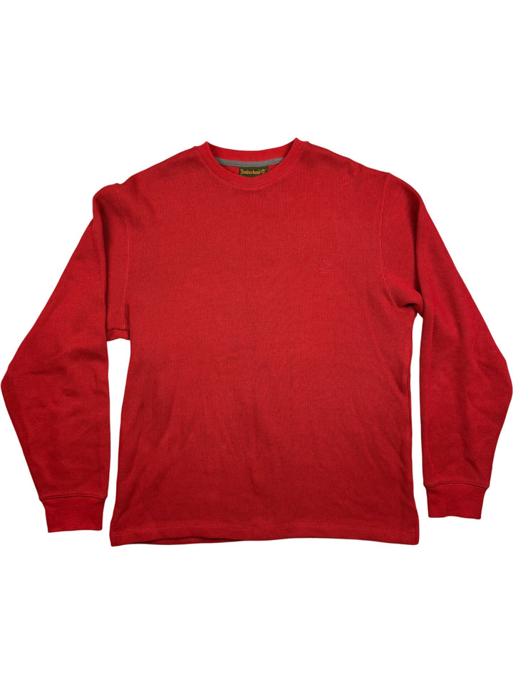 Timberland Red Long Sleeve Cotton Jumper - M - Think Vintage ltd