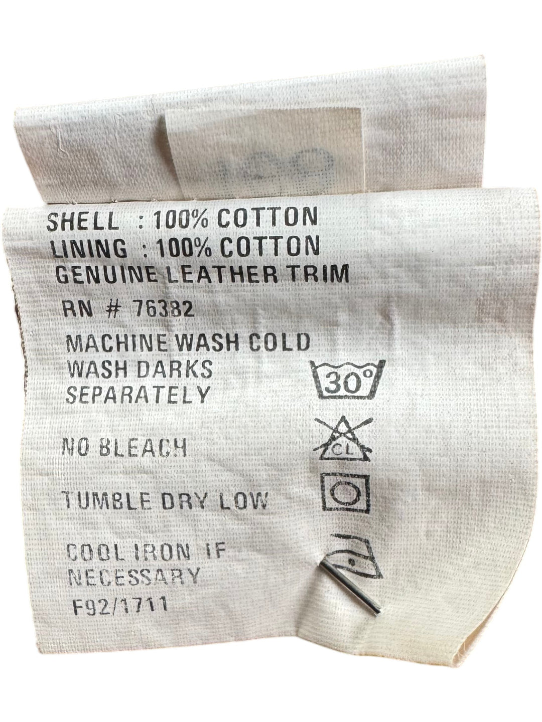 Timberland Weathergear Cotton Jacket with Leather Trim - L - Think Vintage