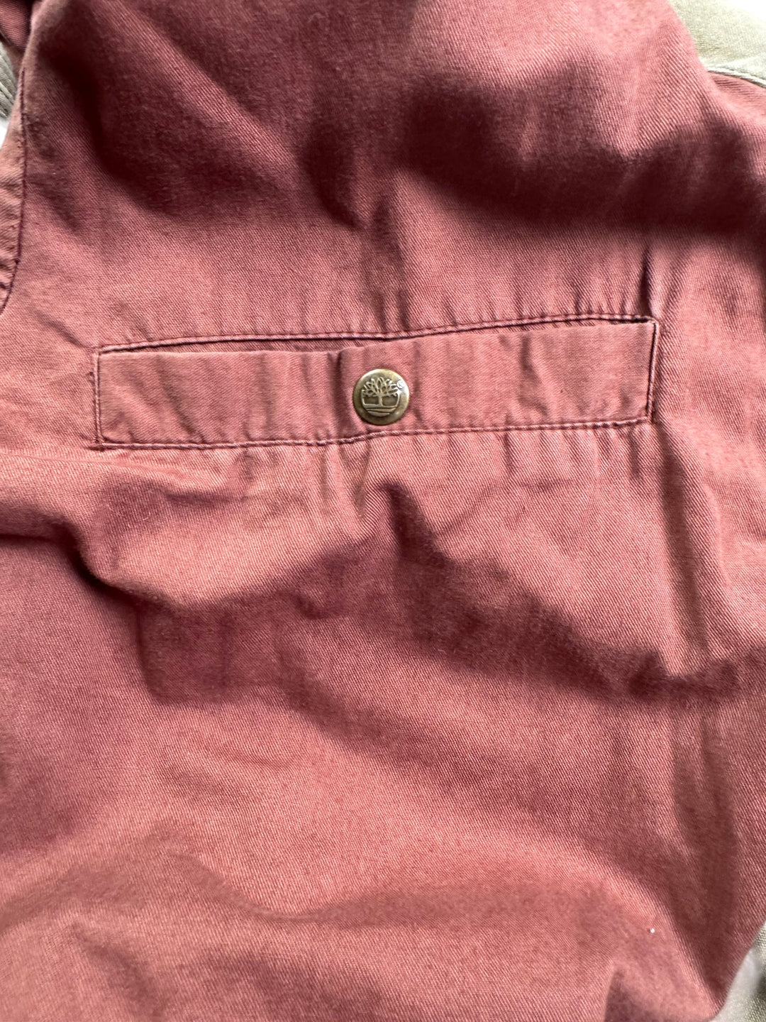 Timberland Weathergear Cotton Jacket with Leather Trim - L - Think Vintage