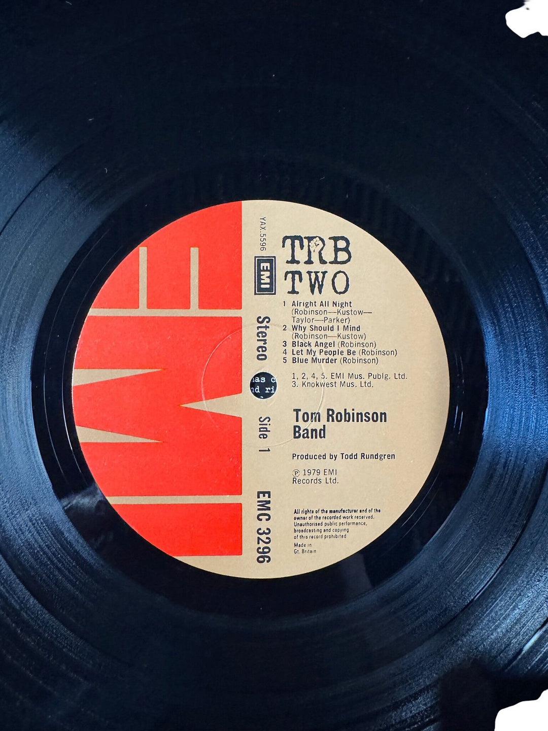 Tom Robinson Band TRB Two Vinyl LP 1979