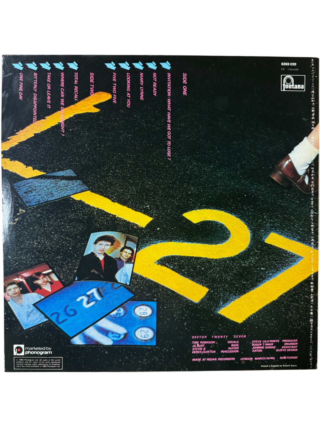Tom Robinson Sector 27 Vinyl Album - Very Good