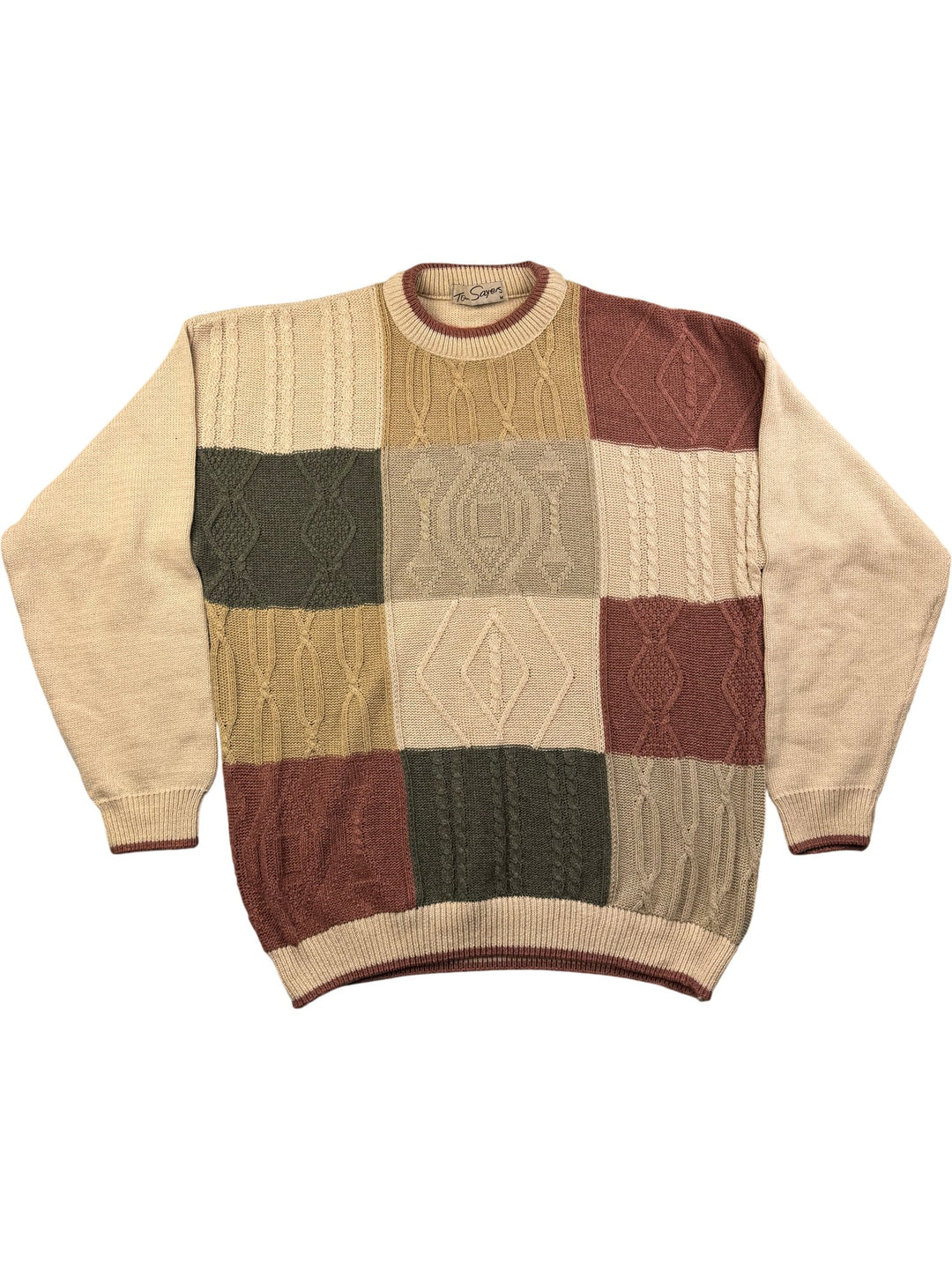 Tom Sayers Patchwork Knit Jumper - Think Vintage Online Ltd