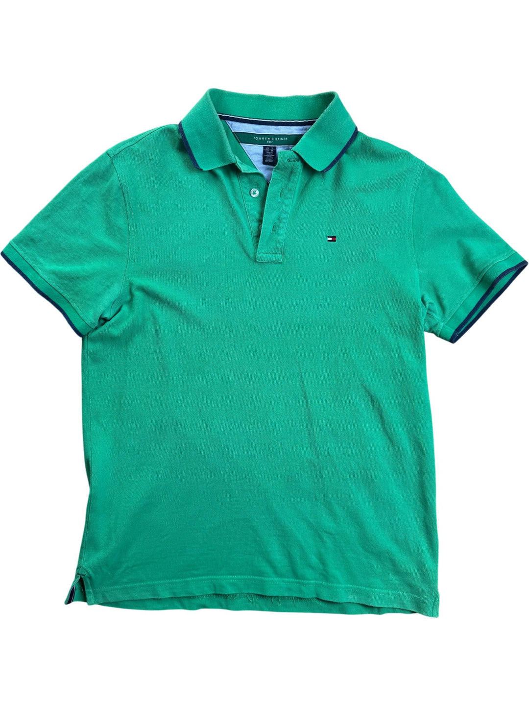 Tommy Hilfiger Green Polo Shirt - S/M - Think Vintage ltd