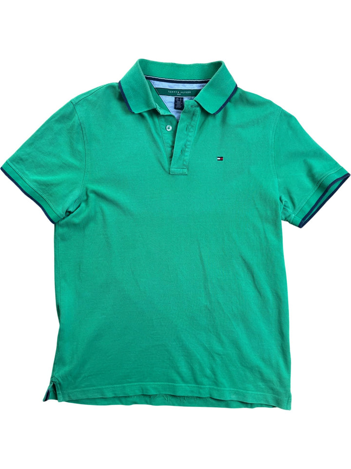 Tommy Hilfiger Green Polo Shirt - S/M - Think Vintage ltd