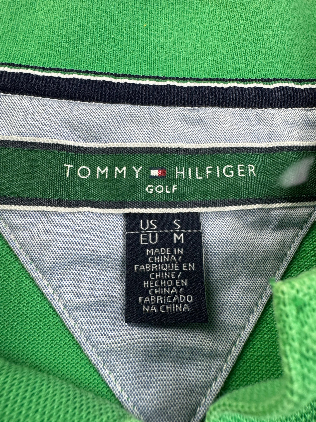 Tommy Hilfiger Green Polo Shirt - S/M - Think Vintage ltd