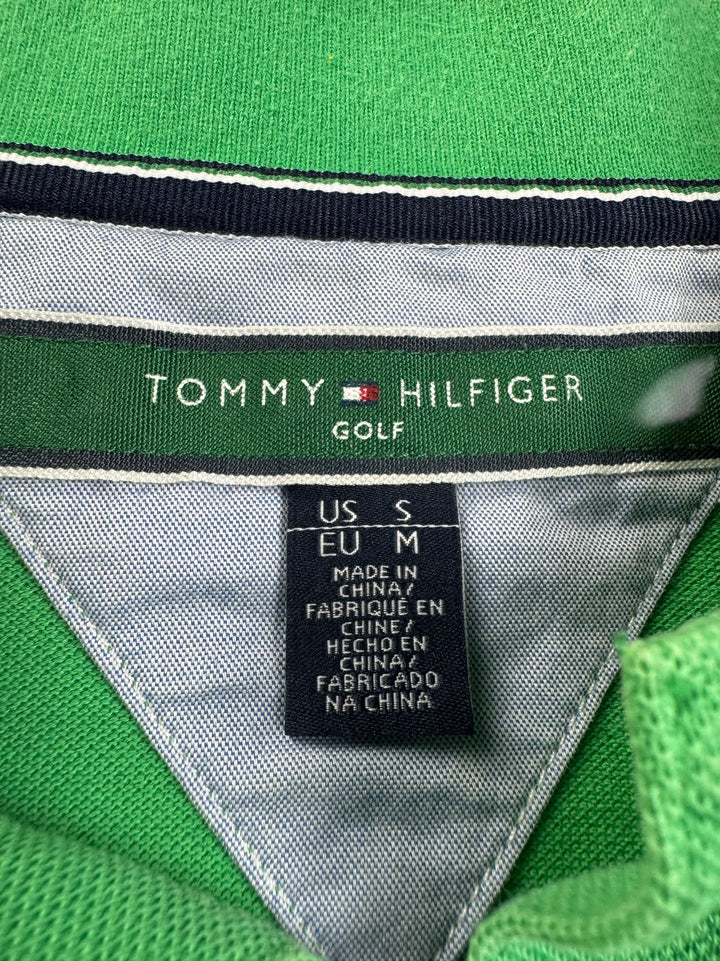Tommy Hilfiger Green Polo Shirt - S/M - Think Vintage ltd