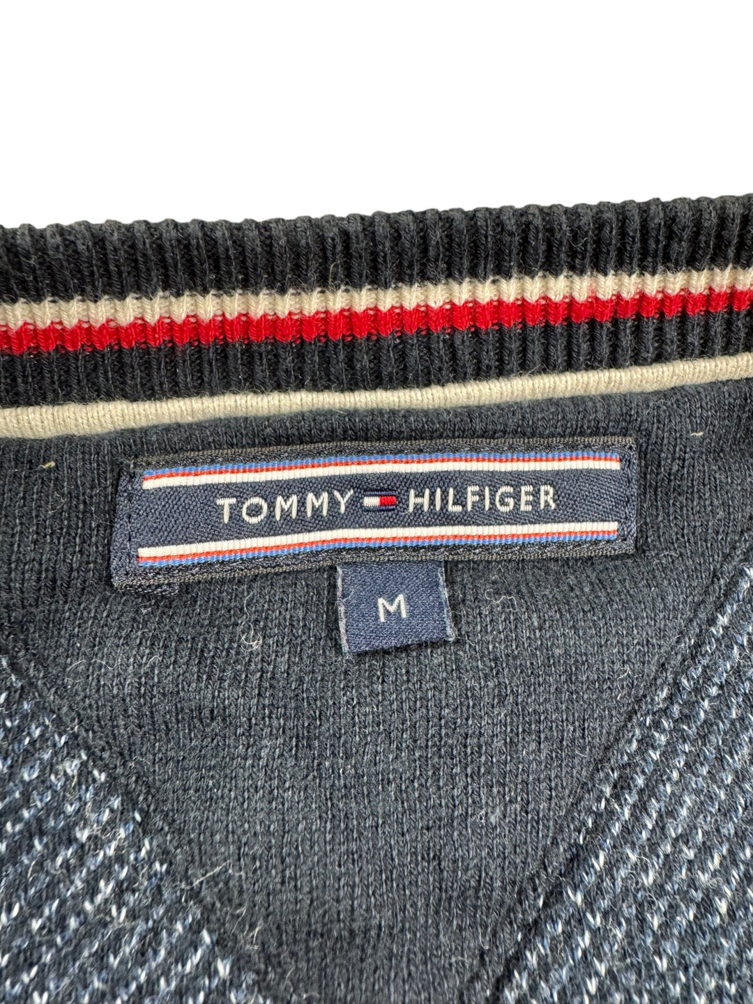 Tommy Hilfiger Striped Knit Sweater - M - Think Vintage ltd