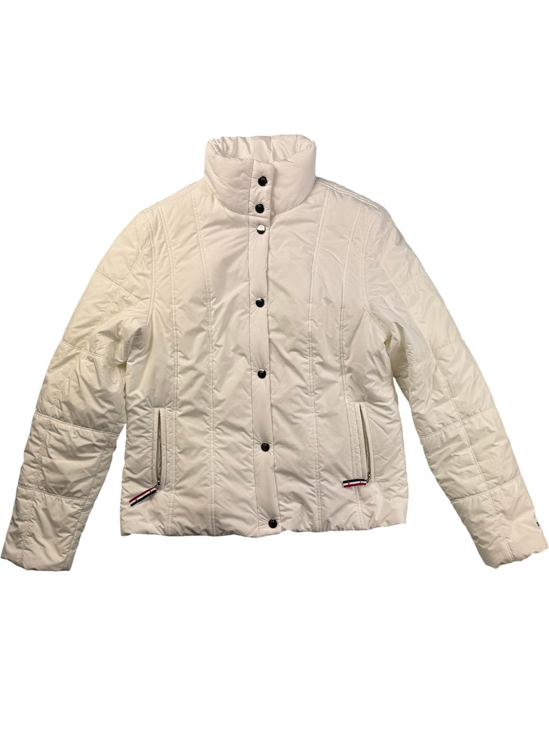 Tommy Hilfiger White Puffer Jacket - M - Think Vintage ltd